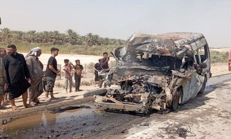 ۴ نفر از فوت شدگان حادثه آتش‌سوزی خودرو در عراق اصفهانی بودند