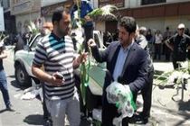 خدمات رسانی شهرداری ناحیه 2 در حاشیه مراسم تشییع شهدای حادثه تروریستی در دانشگاه تهران