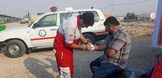  ۴۶۷ نفر از زائران اربعین حسینی توسط هلال احمر در مرز چذابه درمان سرپایی شدند 