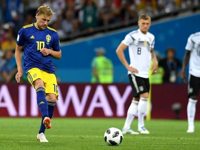 برتری سوئد مقابل آلمان در نیمه نخست