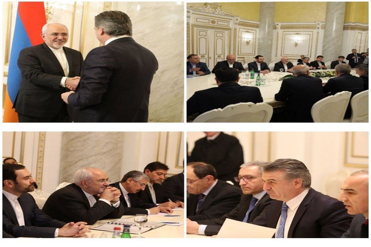 ظریف با نخست‌وزیر ارمنستان در ایروان رایزنی کرد