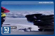 صعود کوهنورد معلول ایرانی به بلندترین قله اروپا + فیلم