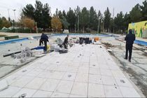 احداث آب‌نمای خشک موزیکال در بوستان هاشمی قم