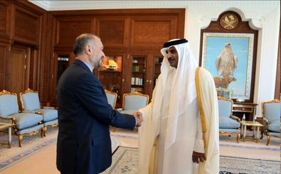 وزیر امور خارجه ایران با امیر قطر دیدار کرد