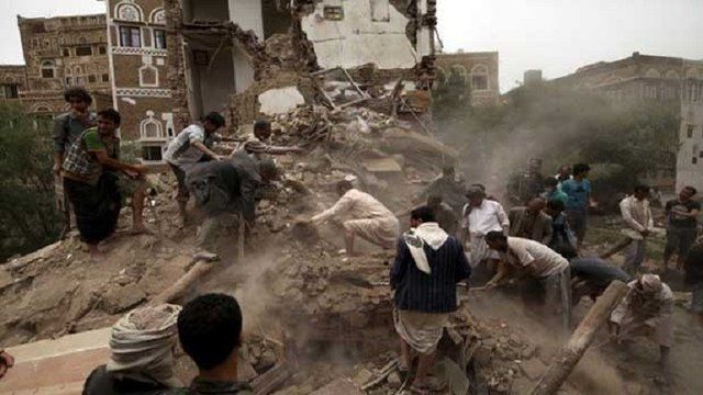 جنگنده های رژیم سعودی به انبارهای مواد غذایی در صنعاء حمله کردند