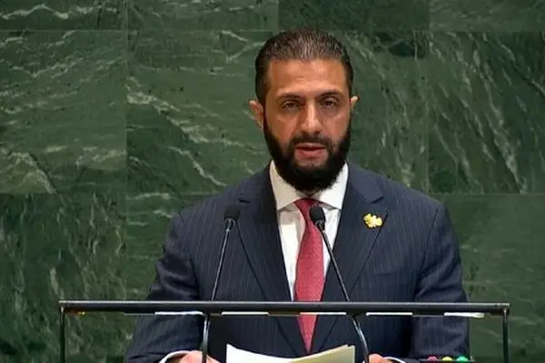 رئیس‌جمهور دولت موقت سوریه در سازمان ملل خواستار حمایت از حاکمیت دمشق شد