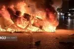 یک خودرو در بزرگراه تهران- قم دچار حریق شد/ راننده جان باخت