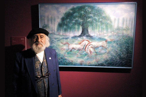 The well-known Iranian  painter and architect commemorated