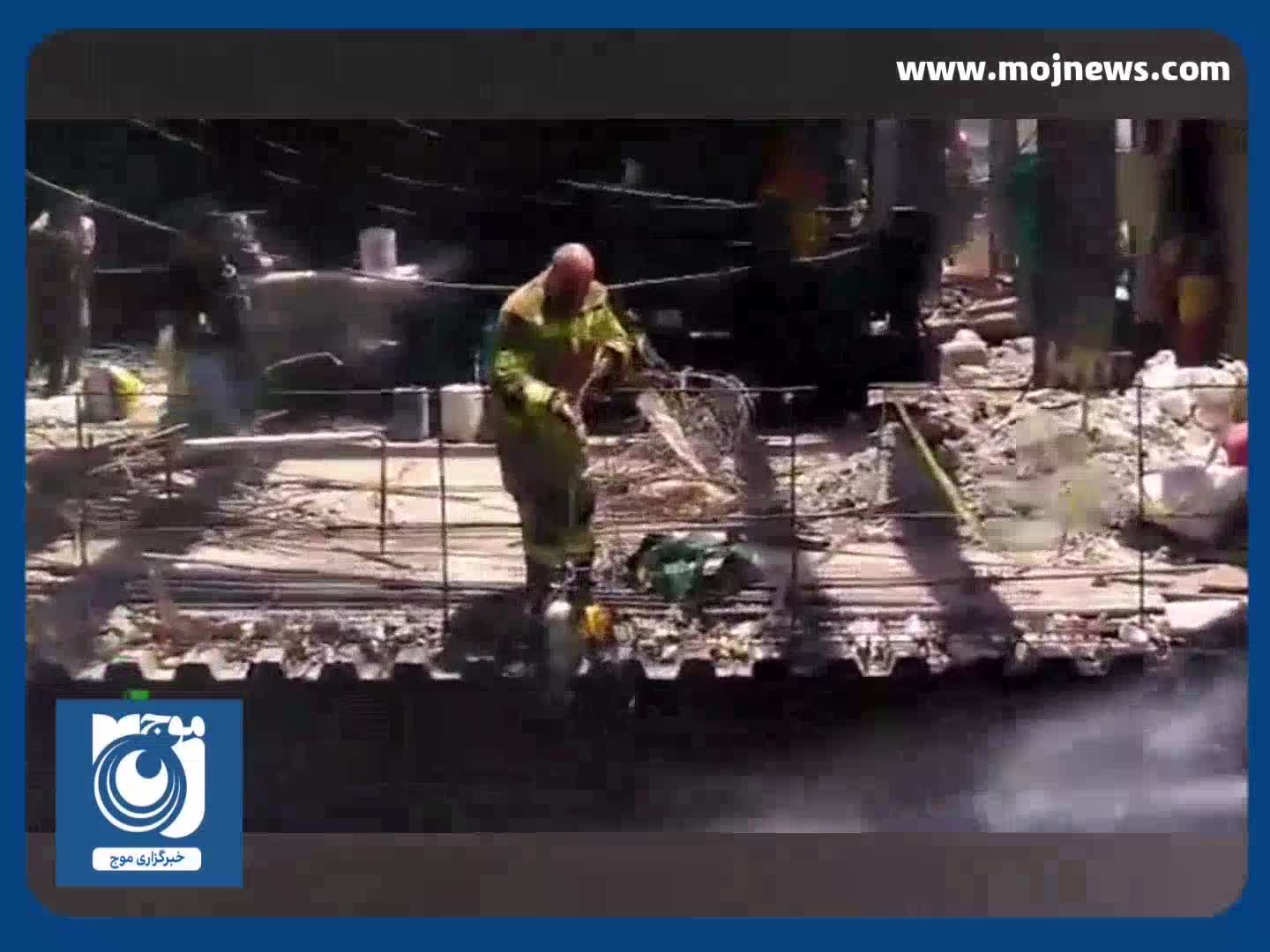 آتش‌سوزی ساختمان نیمه‌کاره در شمال‌غرب پایتخت + فیلم
