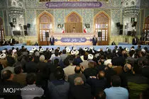 حضور مقام معظم رهبری در اجتماع عظیم زائران حرم مطهر رضوی (ع)