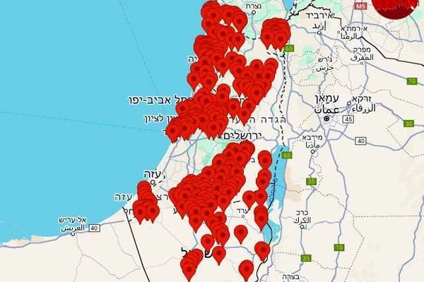  بیش از 400 موشک به اسرائیل  شلیک شد