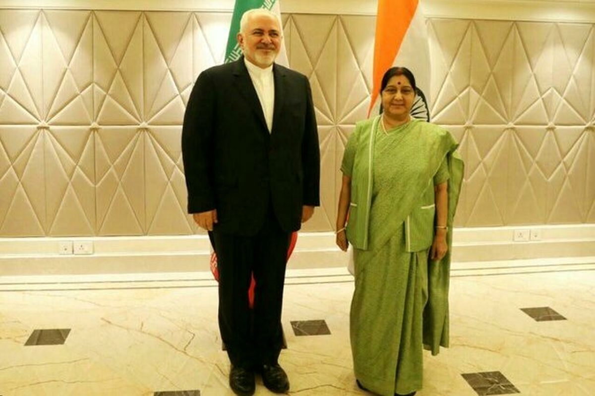 دیدار ظریف با وزیر امور خارجه هند