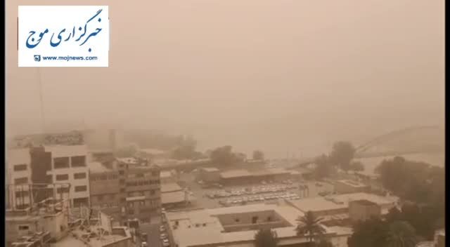 فیلم خیزش گرد و خاک شدید در خوزستان