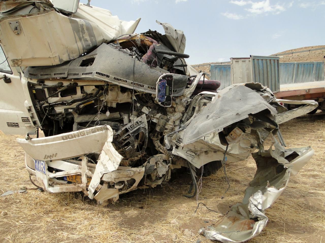 واژگونی تریلر و مرگ راننده در خرم‌آباد