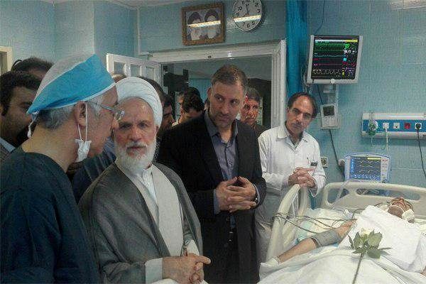  نماینده مردم کرمانشاه در مجلس خبرگان رهبری از جهادگران حادثه‌دیده عیادت کرد