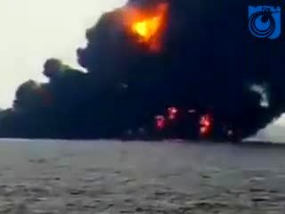 فیلم غرق شدن نفتکش سانچی در اقیانوس آرام