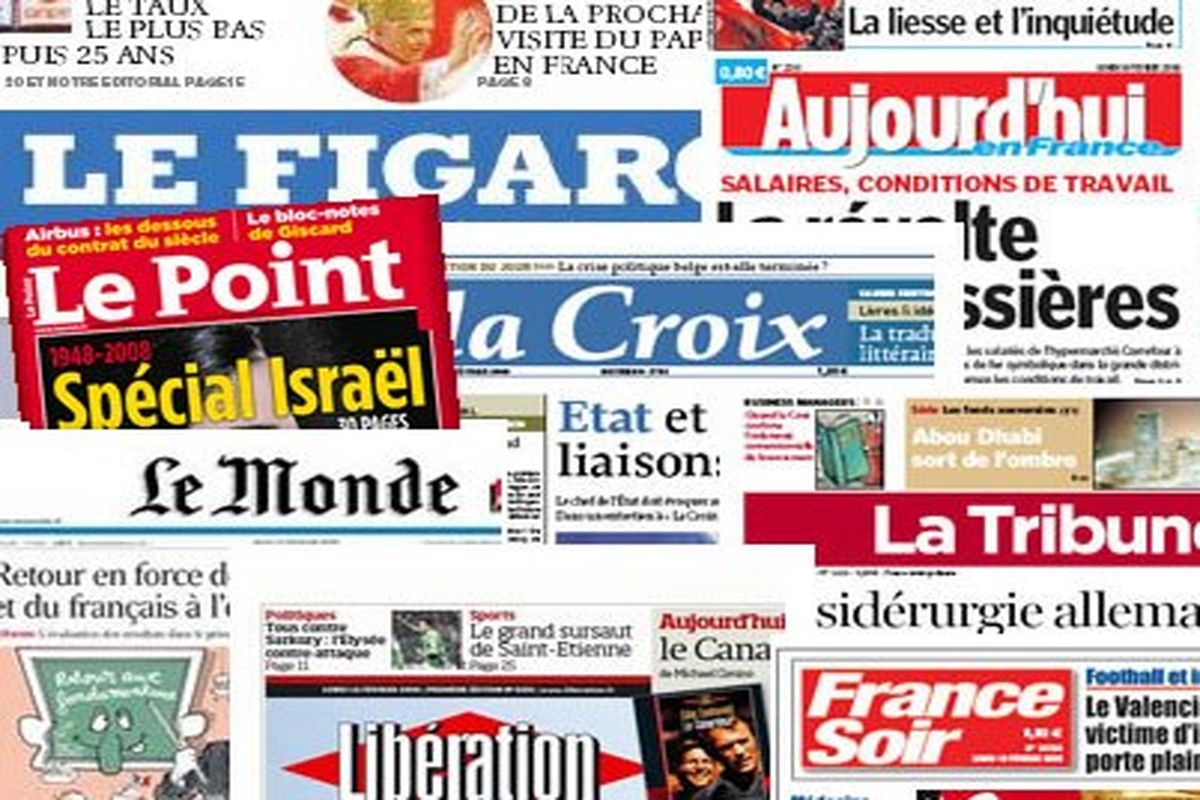 مهمترین عناوین روزنامه های امروز فرانسه 