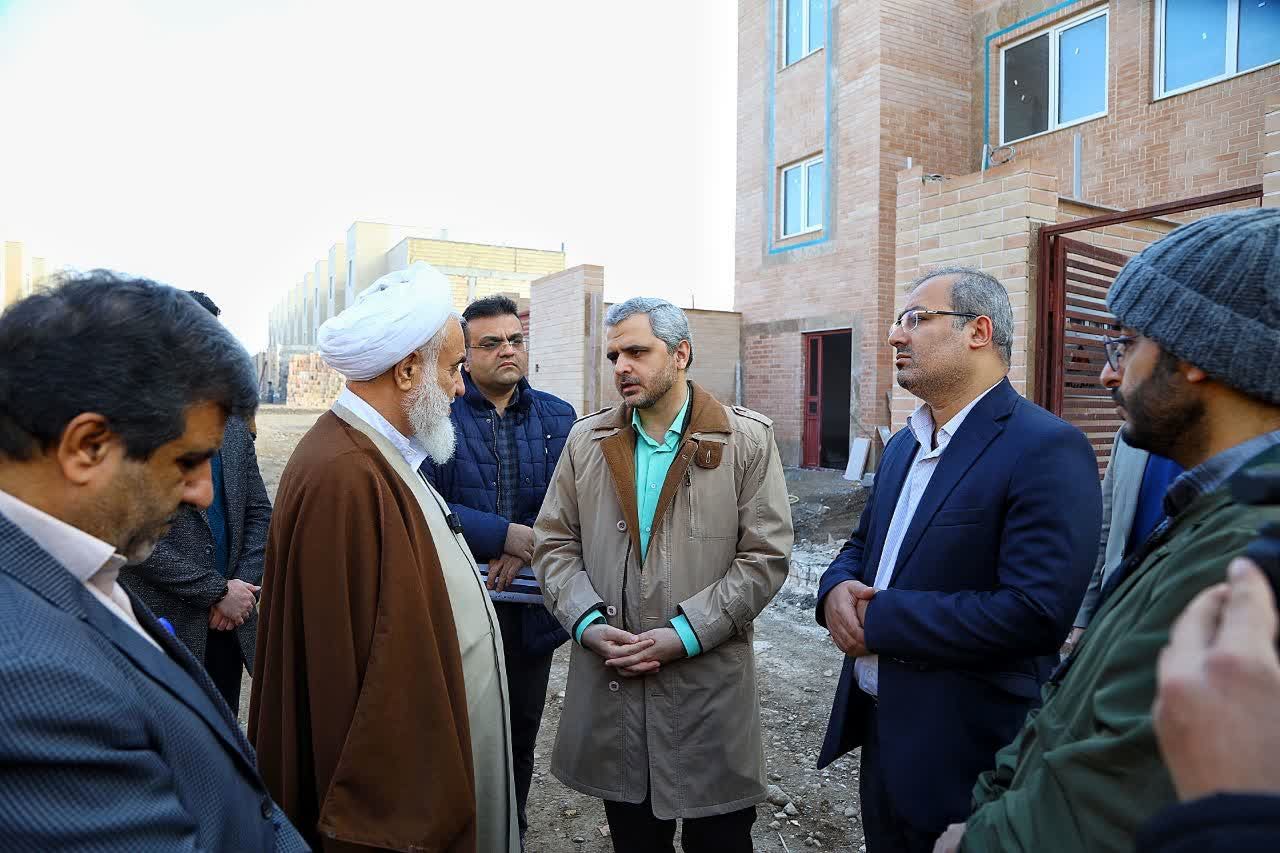 امام جمعه قزوین از پروژه های درحال احداث نهضت ملی مسکن بازدید کرد