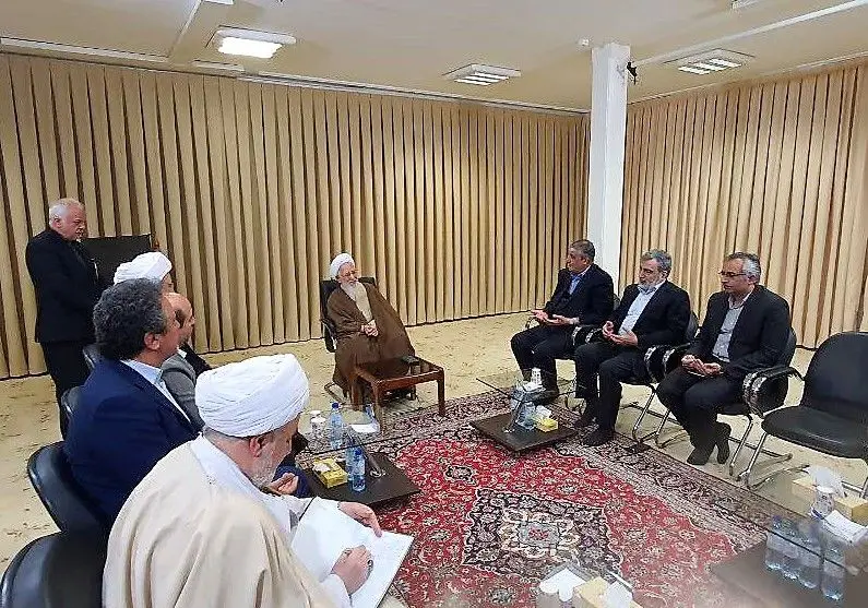 رئیس سازمان انرژی اتمی با آیت الله جوادی آملی در قم دیدار کرد