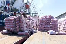 تخلیه و بارگیری هزارو ۲۰۰ تن برنج پاکستانی در بندر شهید باهنر بندرعباس