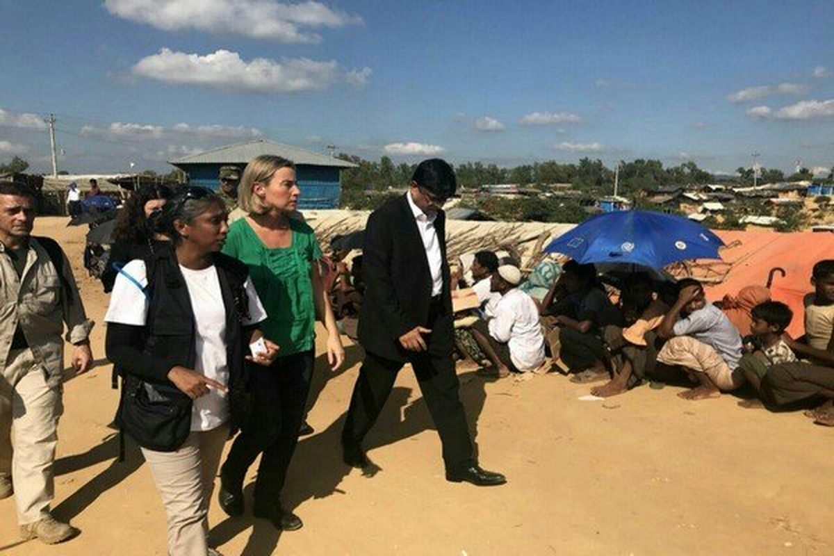 موگرینی از اردوگاه آوارگان روهینگیایی بازدید کرد
