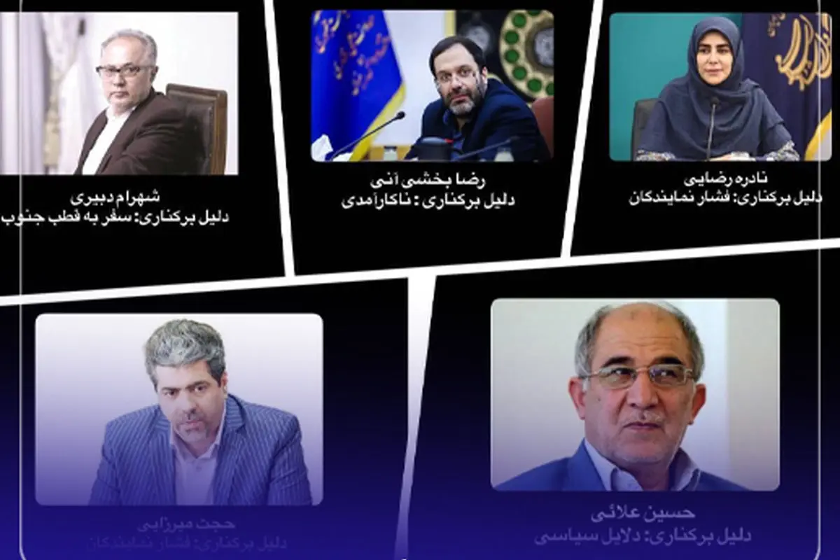 اینفوگرافیک/مدیران برکنار شده در دولت چهاردهم 