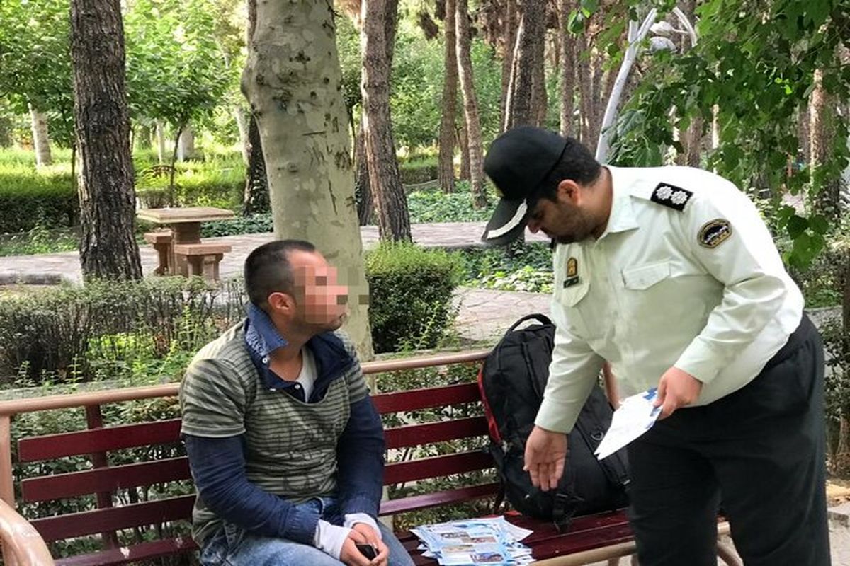 ۱۲ تن از معتادان متجاهر پارک لاله جمع آوری شدند