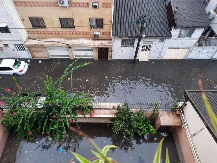 آب گرفتگی شهر رشت بعد از بارندگی شدید باران!