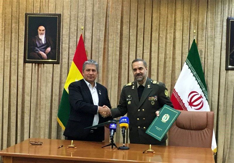 وزرای دفاع ایران و بولیوی تفاهم نامه مشترک امضا کردند