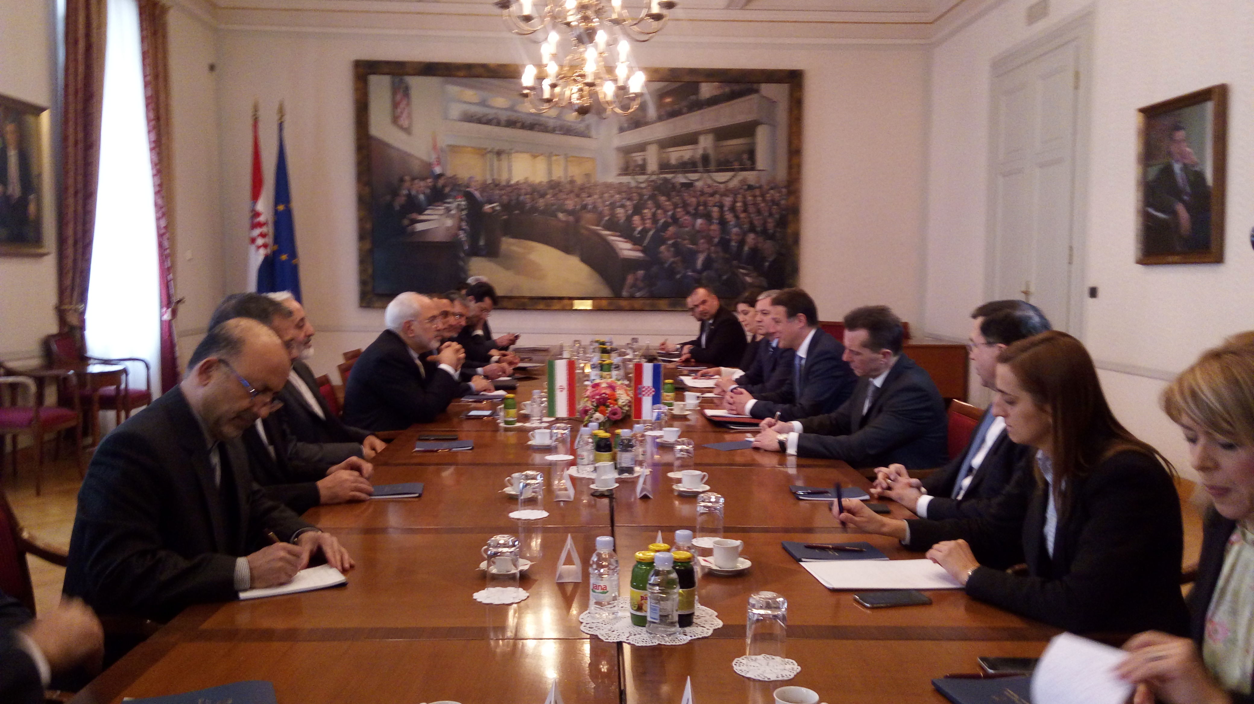 در دیدار ظریف با رئیس پارلمان کرواسی چه گذشت؟