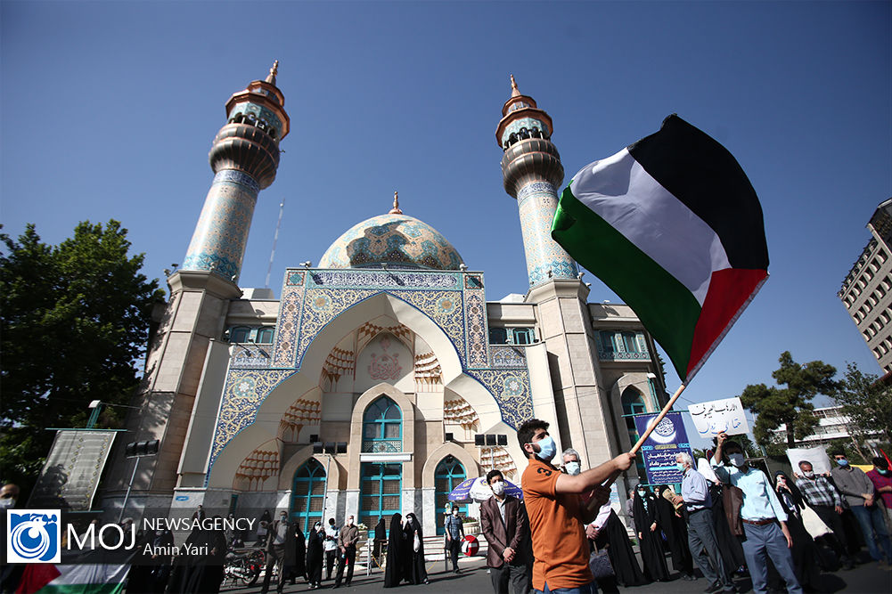 راهپیمایی نمازگزاران تهرانی در حمایت از مردم مظلوم فلسطین
