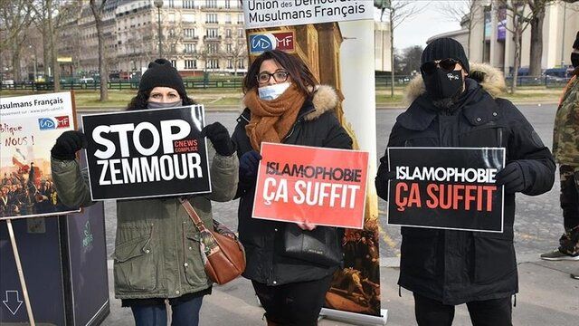 تجمع معترضان علیه پیش‌نویس قانون ضد مسلمانان در پاریس