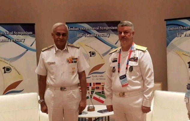 دریادار خانزادی با فرمانده نیروی دریایی ارتش هند دیدار کرد