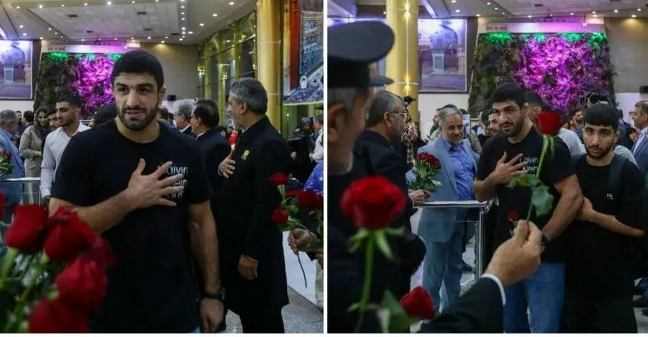 قهرمانان تیم ملی کشتی جمهوری اسلامی ایران به زیارت امام رضا(ع) مشرف شدند