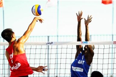 Iran beach volleyball defeated Thailand at 23rd Samila Open