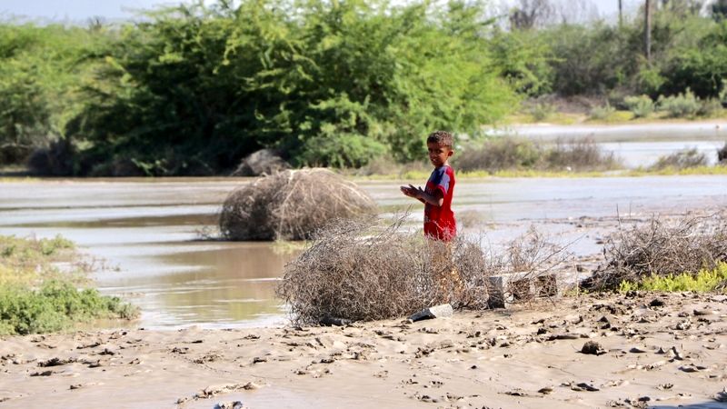 روستاییان میناب در جریان وقوع سیلاب قرار داشتند