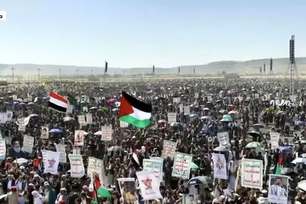 یمن صحنه تظاهرات میلیونی در حمایت از مقاومت غزه شد