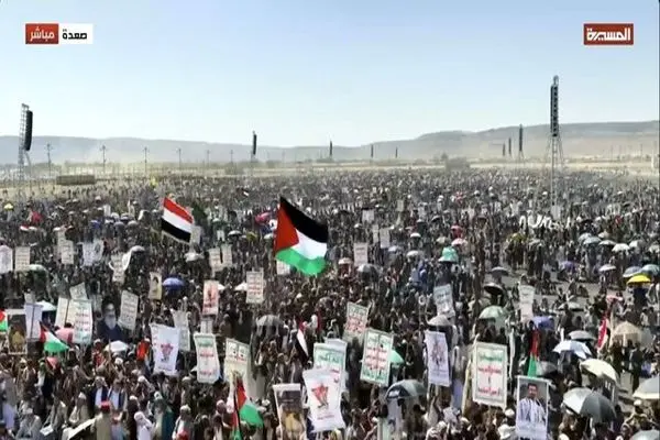یمن صحنه تظاهرات میلیونی در حمایت از مقاومت غزه شد