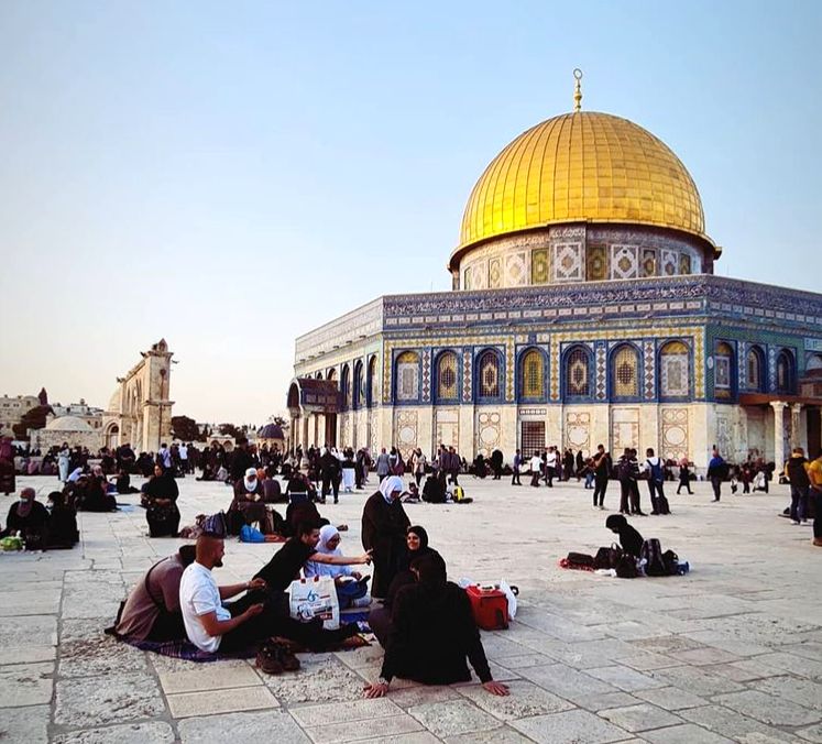 لحظه افطار در مسجدالاقصی در ششمین روز ماه رمضان