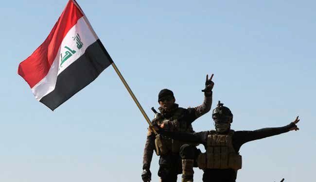 پرچم عراق بر فراز مرکز بهداشت منطقه جولان فلوجه نصب شد