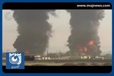 ادامه آتش‌سوزی در پالایشگاهی در اربیل عراق + فیلم