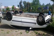 واژگونی مرگبار پژو پارس در کمربندی نجف آباد به خمینی شهر 