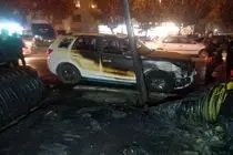 آتش‌سوزی دپوی لوله‌های پلی‌اتیلن در یادگار/ ۴ خودرو و سه منزل آسیب دید