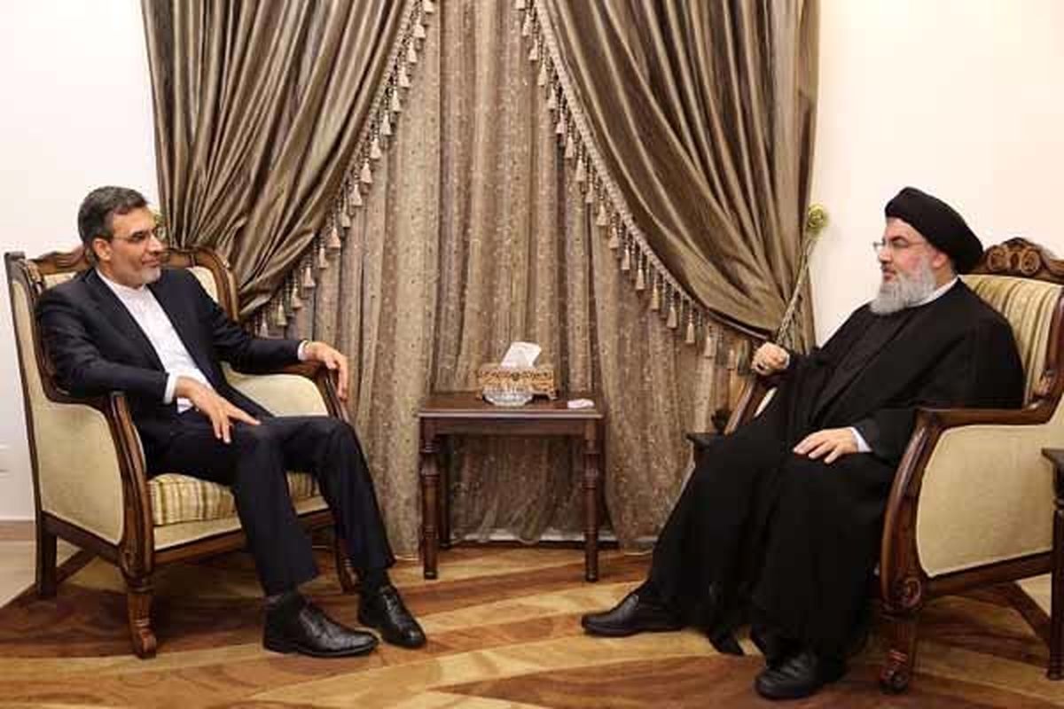 جابری انصاری با دبیرکل حزب الله لبنان دیدار کرد