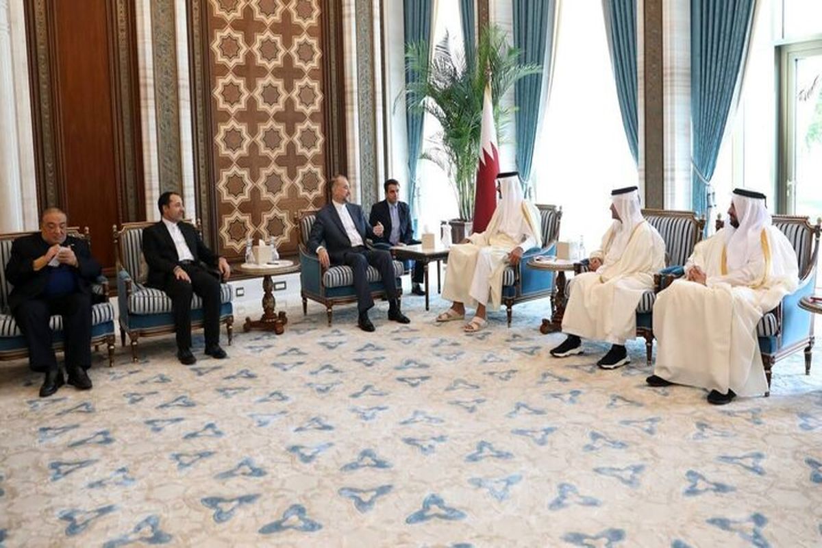 وزیر امور خارجه ایران با امیر قطر دیدار و گفت‌وگو کرد