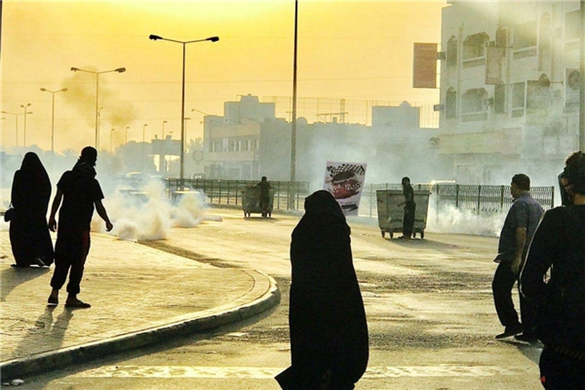 تظاهرات مردم بحرین در اعتراض به برگزاری مسابقات فرمول ۱