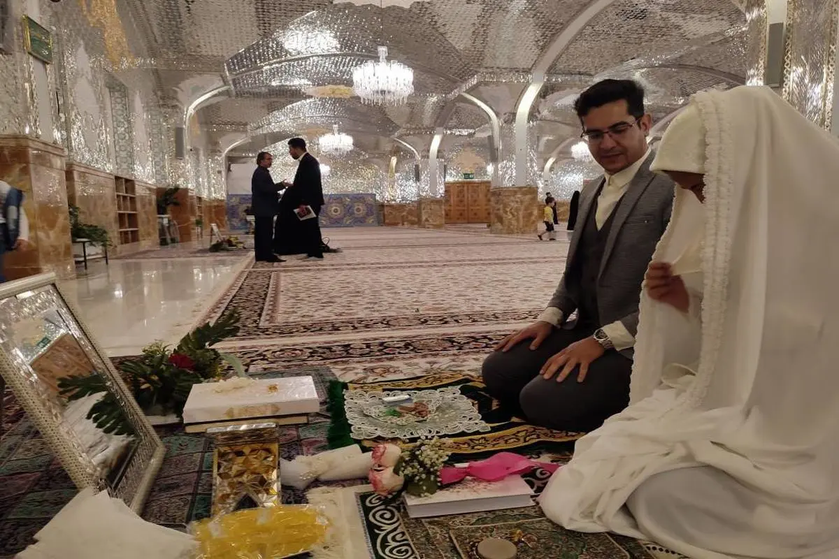 در شب و روز میلاد امام رضا (ع)، ۴۵۴ مراسم عقد در حرم مطهر صورت گرفت