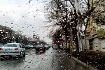 بارش باران در محورهای مواصلاتی برخی از استان‌های کشور