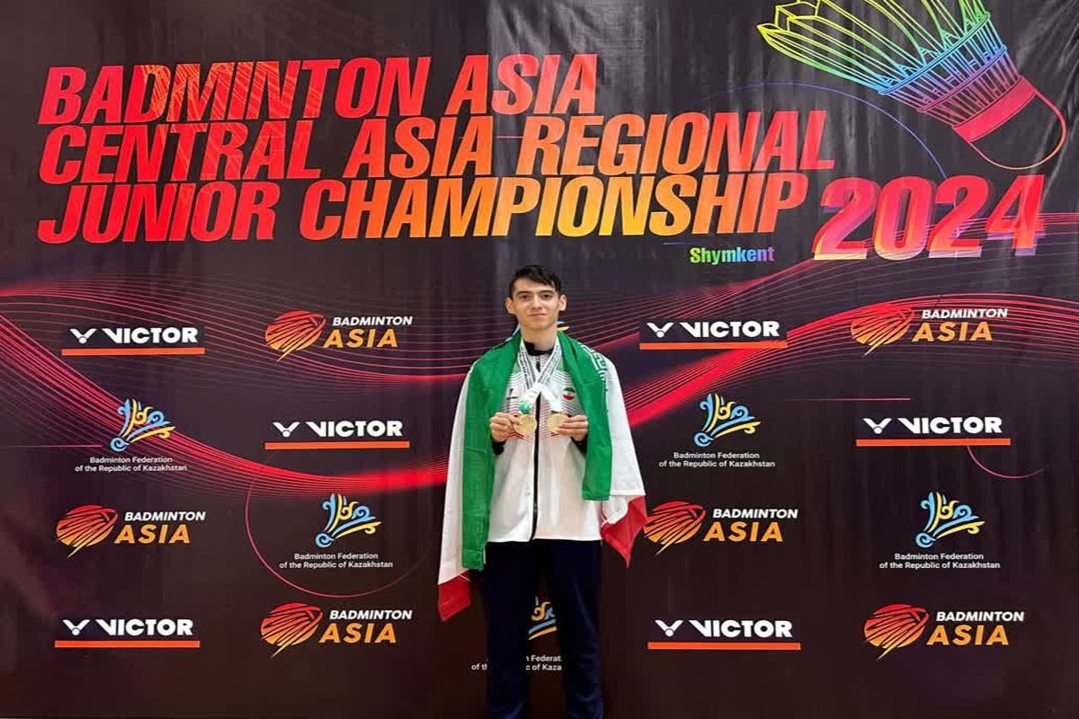 کسب ۲ مدال طلا مسابقات قهرمانی بدمینتون آسیای میانه توسط نوجوان اراکی
