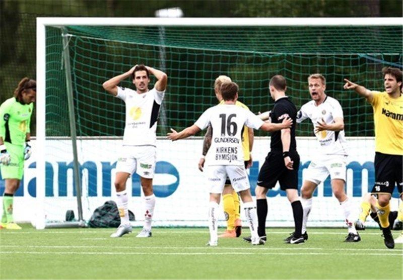 شکست تیم مکانی در هفته شانزدهم لیگ دسته دوم نروژ